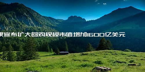 苹果宣布扩大回购规模市值增加1600亿美元 巴菲特依然看好苹果公司